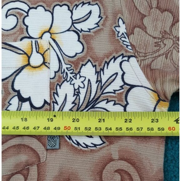 Pineapple Connection Hawaiian Shirt Retro Print Adult Men's Large Brown Vintage - Picture 4 of 6
